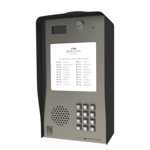 Summit Control Ascent X2 – Cellular Multi-Tenant Telephone Entry System with Keypad - 16-X2