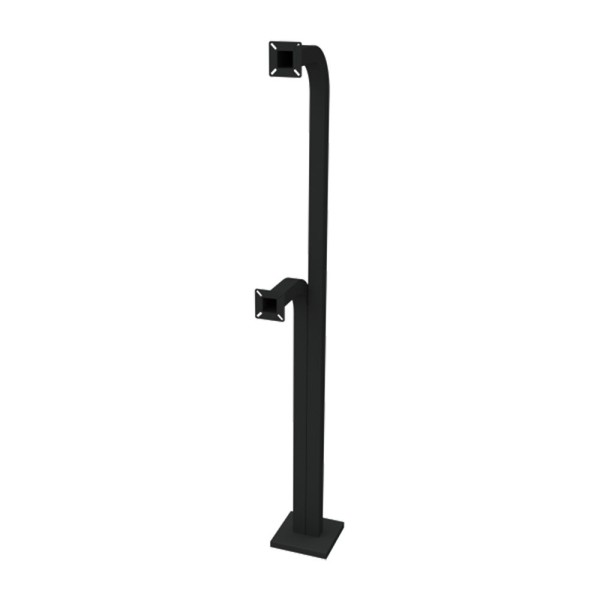 40" / 70" Dual-Height Pad Mount Gooseneck Pedestal for Access Control Systems (Steel) - 18-72DHST