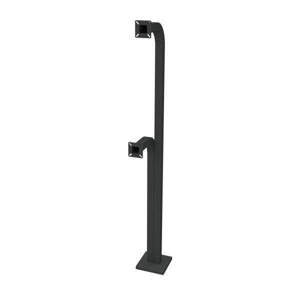 42" / 72" Dual-Height Pad Mount Gooseneck Pedestal for Access Control Systems (Steel) - 18-72DHST (Goosneck Pedestals)