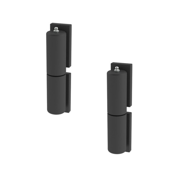 7" Weld-On Heavy-Duty Barrel Hinge for Swing Gates (Pair) Black K-BH700B