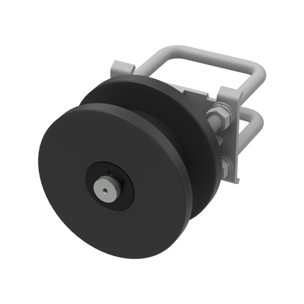 Zinc-Plated Magnetic Cantilever Roller for 2" Square Gate Frames with Covers and Hardware (Set of 4)  