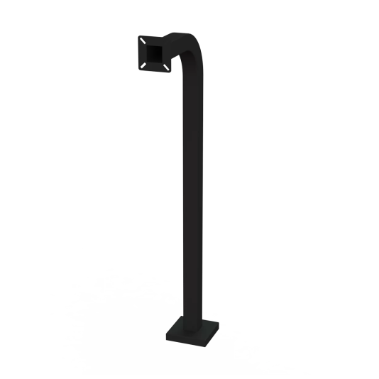 42" Pad Mount Gooseneck Pedestal for Access Control Systems (Powder Coated Steel) - 18-42ST