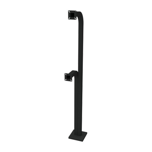 40" / 70" Dual-Height Pad Mount Gooseneck Pedestal for Access Control Systems (Steel) - 18-72DHST