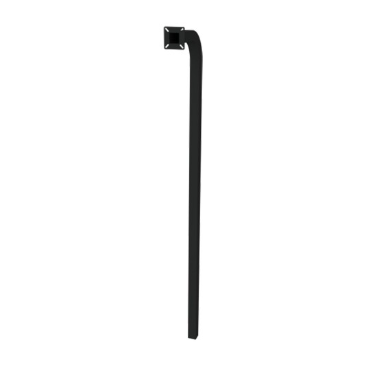 72" In-Ground Mount Gooseneck Pedestal for Access Control Systems (Aluminum) - 18-72GRAL