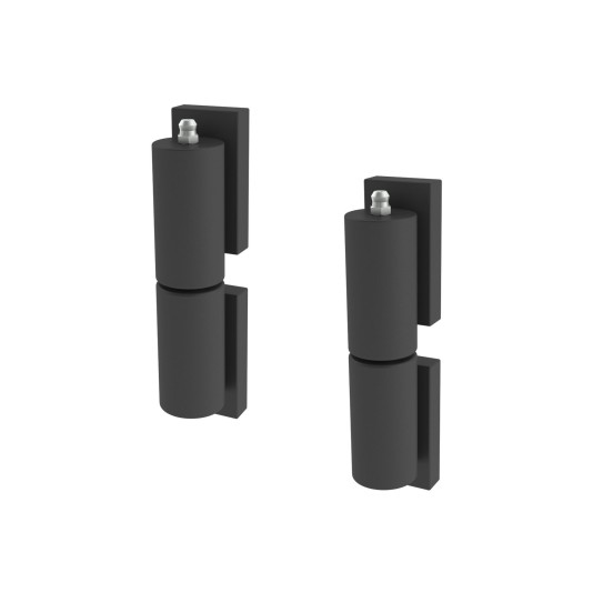 5" Weld-On Heavy-Duty Barrel Hinge for Swing Gates (Pair) Black K-BH500B