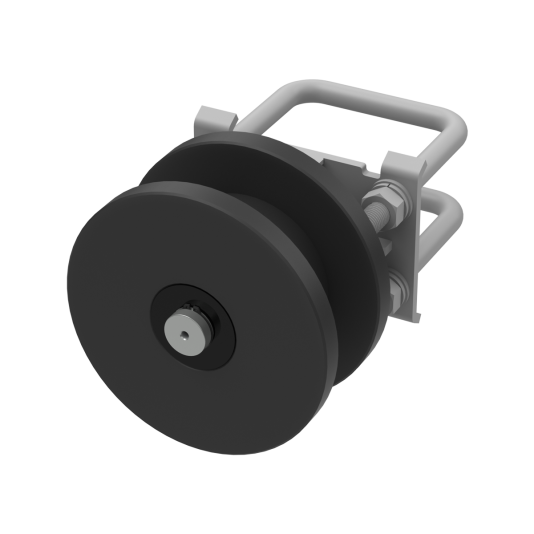 Zinc-Plated Magnetic Cantilever Roller for 2" Square Gate Frames with Covers and Hardware (Set of 4)  