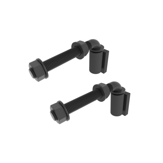 5-inch Barrel Hinges with J-Bolt - 5/8" x 5" Ball Bearing, Black Powder-Coated Finish - Model K-GBHA500B
