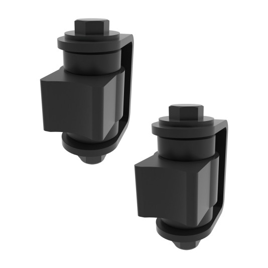7" Super Smooth Adjustable Weld-on Hinge For Round or Square Gate Posts (Pair) Black K-HDSSH3B