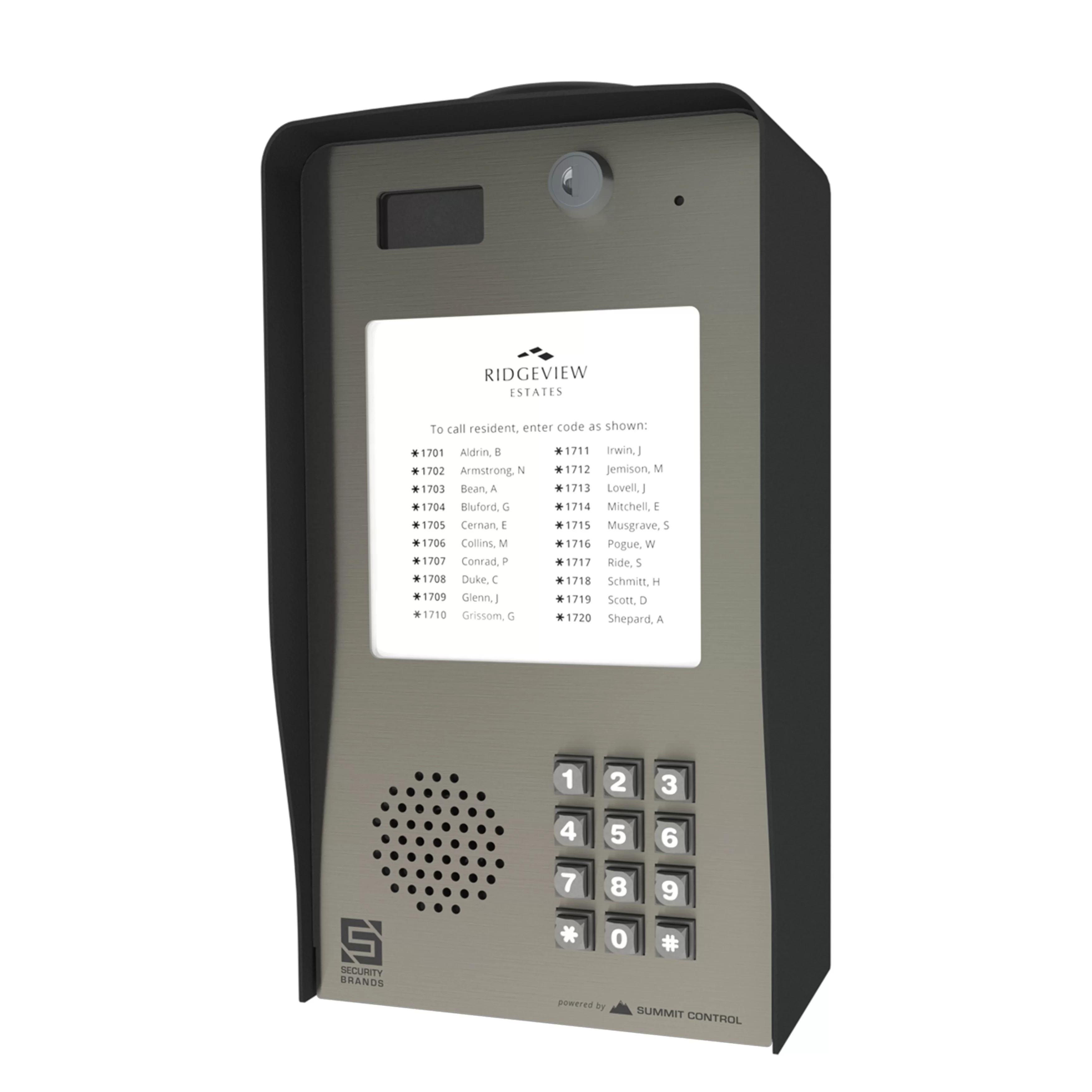 
Summit Control Ascent X2 Cellular Multi-Tenant Telephone Entry System with Keypad